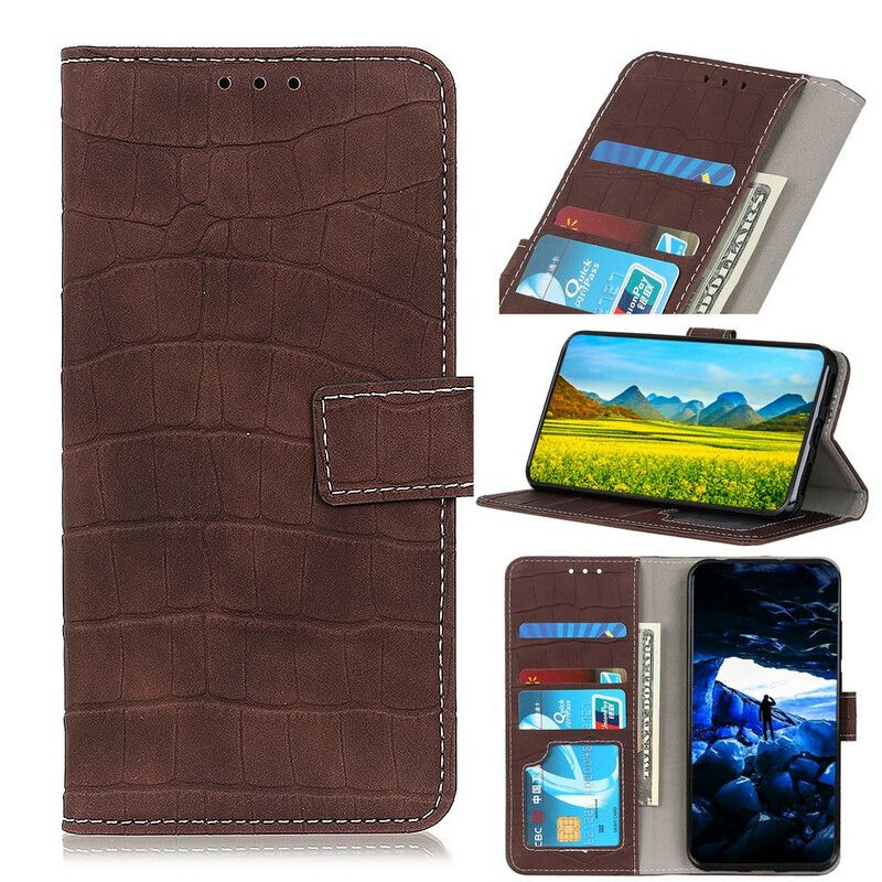 Etui Folio Asus Zenfone 8 Moc Krokodyla Etui Ochronne