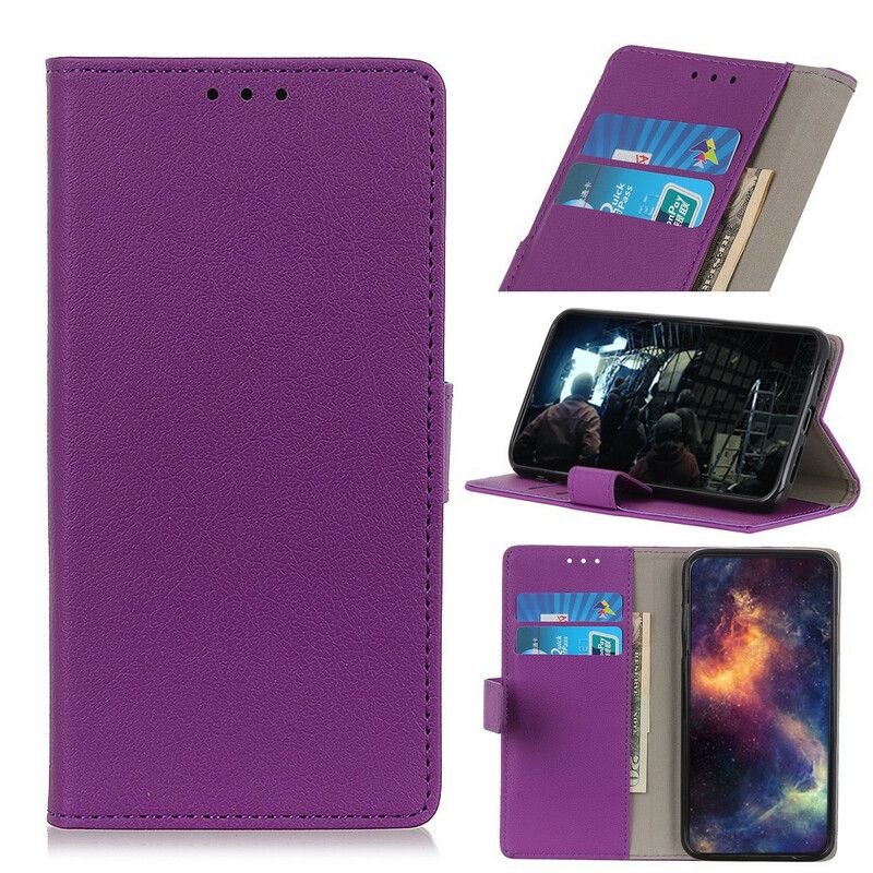 Etui Folio Asus Zenfone 8 Prosty Efekt Skóry Etui Ochronne