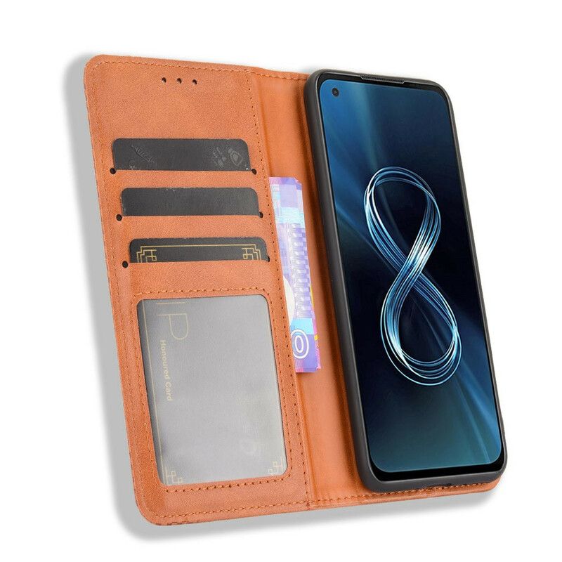 Flip Kotelot Asus Zenfone 8 Stylizowany Efekt Skóry W Stylu Vintage