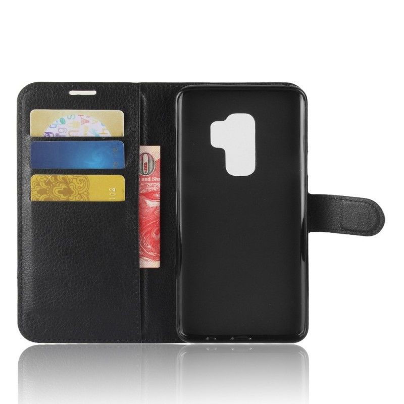 Etui Folio Samsung Galaxy S9 Plus Biały Czarny Skóra Ekologiczna W Stylu Retro