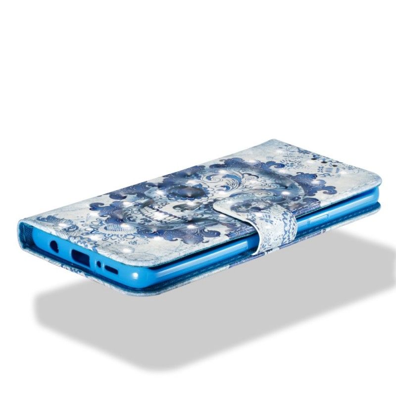 Etui Folio Samsung Galaxy S9 Plus Niebieska Czaszka Etui Ochronne