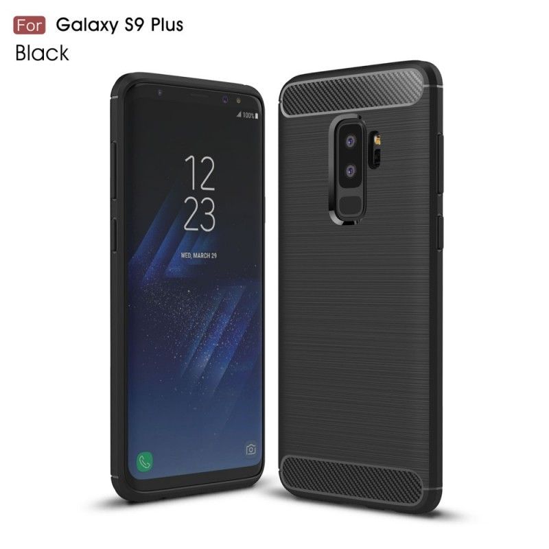 Etui Samsung Galaxy S9 Plus Czerwony Czarny Szczotkowane Włókno Węglowe