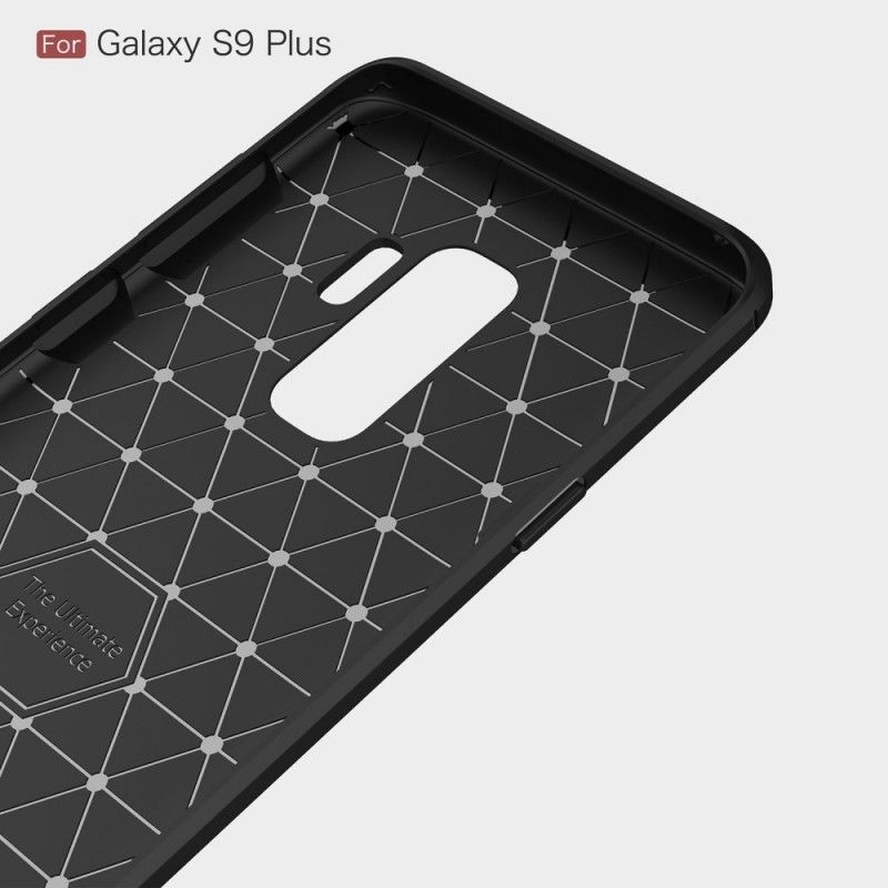 Etui Samsung Galaxy S9 Plus Czerwony Czarny Szczotkowane Włókno Węglowe