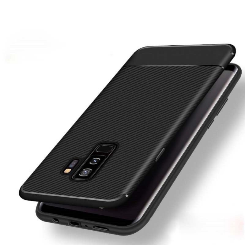 Etui Samsung Galaxy S9 Plus Elastyczna Tekstura Włókna Węglowego Etui Ochronne