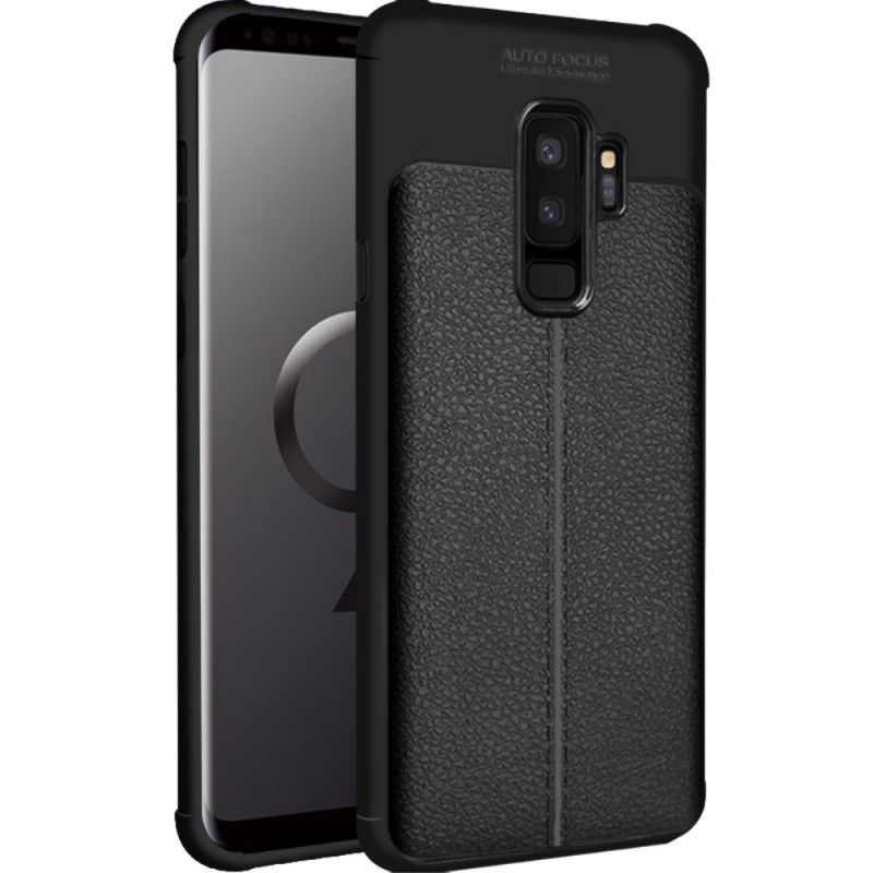 Etui Samsung Galaxy S9 Plus Granatowy Czarny Szwy Imak Ze Sztucznej Skóry