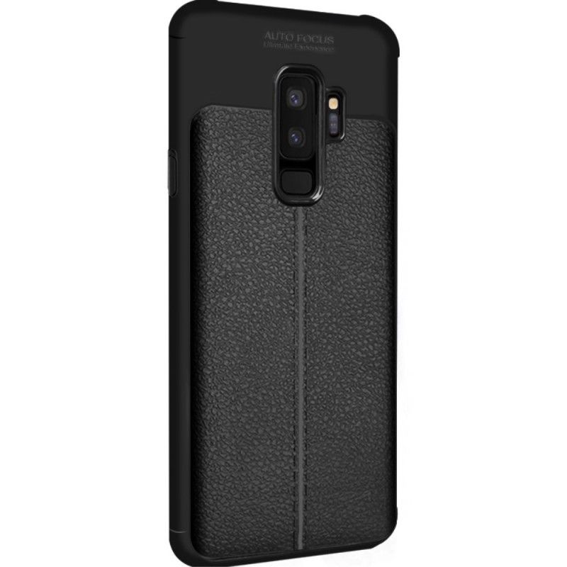 Etui Samsung Galaxy S9 Plus Granatowy Czarny Szwy Imak Ze Sztucznej Skóry