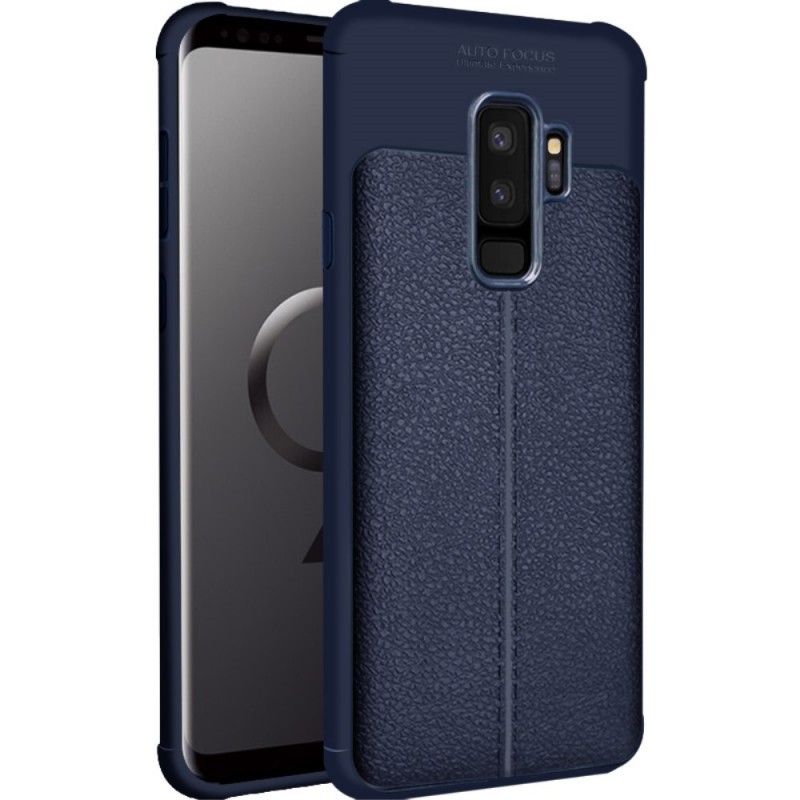 Etui Samsung Galaxy S9 Plus Granatowy Czarny Szwy Imak Ze Sztucznej Skóry