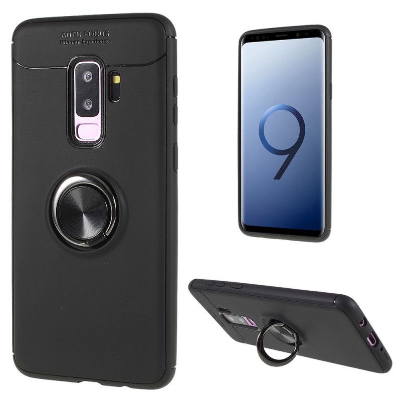 Etui Samsung Galaxy S9 Plus Różowe Złoto Czarny Magnetyczny Pierścień Nośny