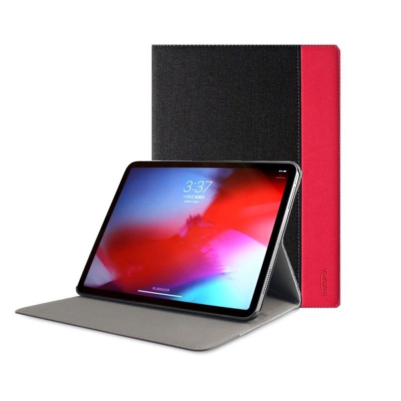 Etui Folio iPad Pro 11" (2018) (2020) Brązowy Czarny Tkanina Wielowarstwowa I Imitacja Skóry