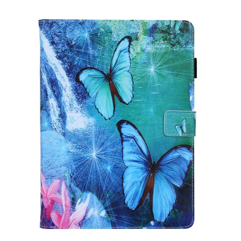 Etui Folio iPad Pro 11" (2018) (2020) Jasnoniebieski Czarny Nadruk Z Serii Motyli Etui Ochronne