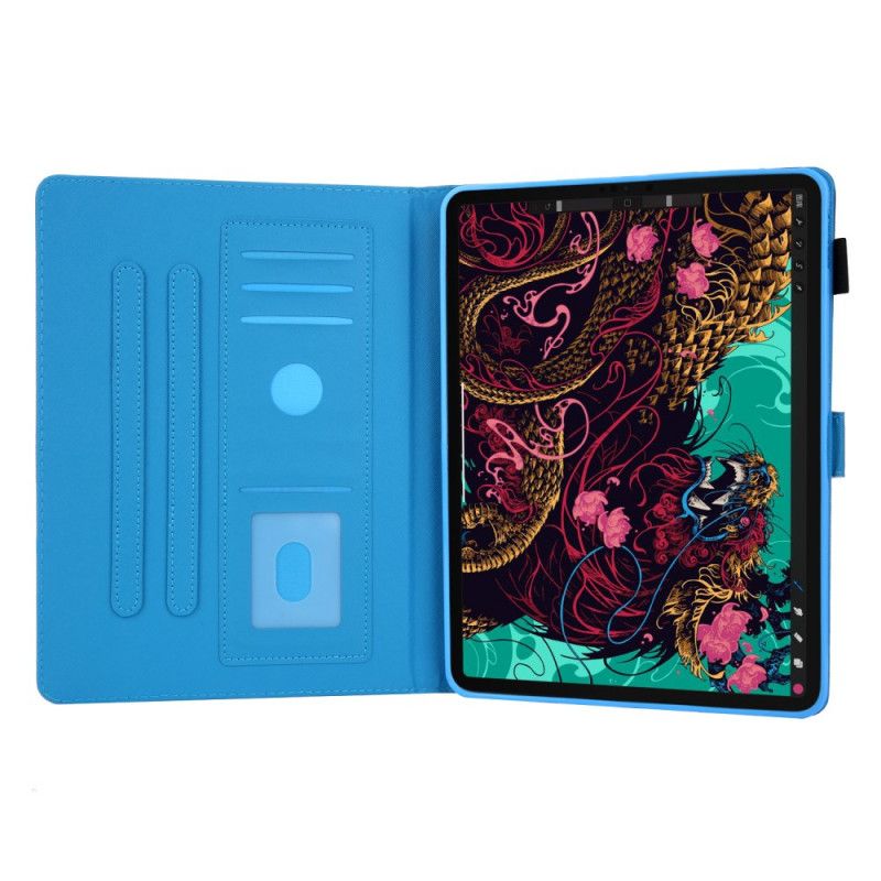 Etui Folio iPad Pro 11" (2018) (2020) Jasnoniebieski Czarny Nadruk Z Serii Motyli Etui Ochronne