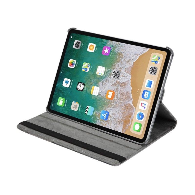 Skórzany Futerał iPad Pro 11" (2018) (2020) Brązowy Etui na Telefon Obrotowa Mapa Świata