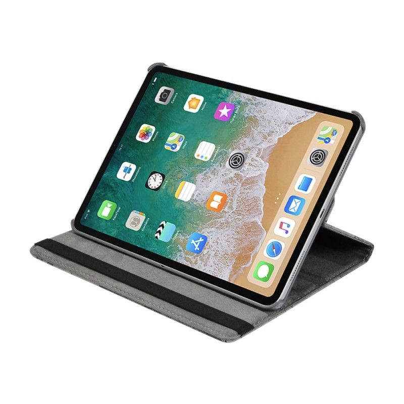 Skórzany Futerał iPad Pro 11" (2018) (2020) Brązowy Etui na Telefon Obrotowa Mapa Świata