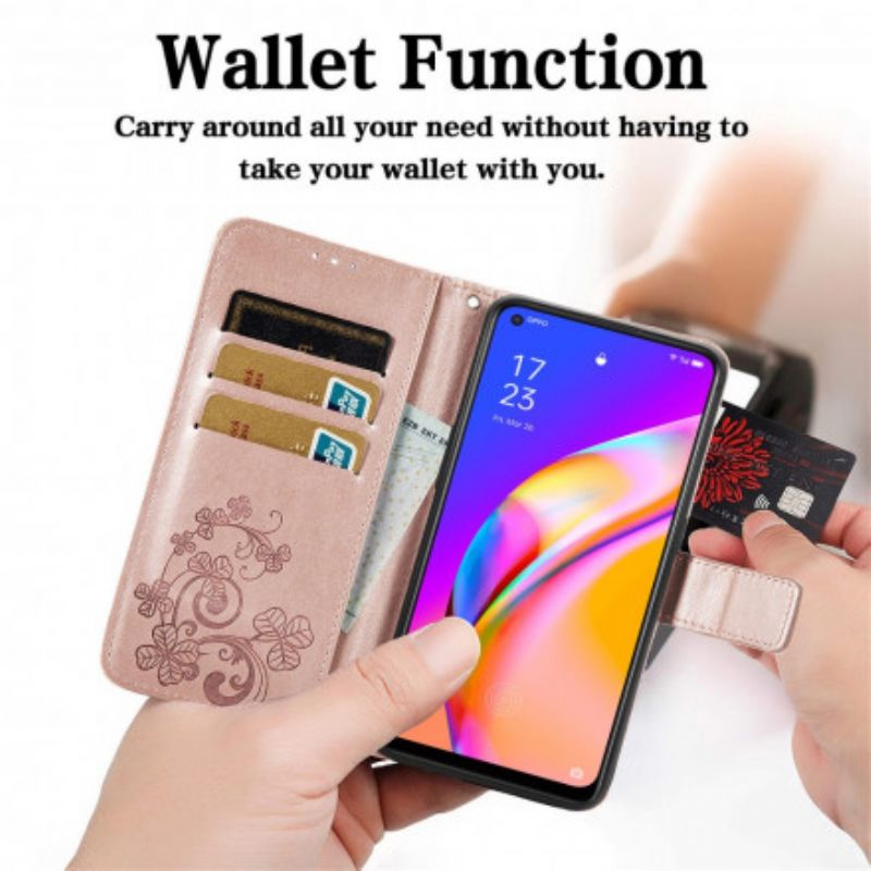 Etui Folio Do Oppo A94 5g CZterolistna Koniczyna