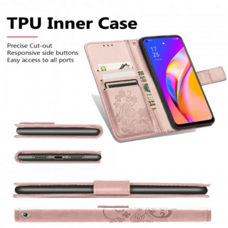 Etui Folio Do Oppo A94 5g CZterolistna Koniczyna