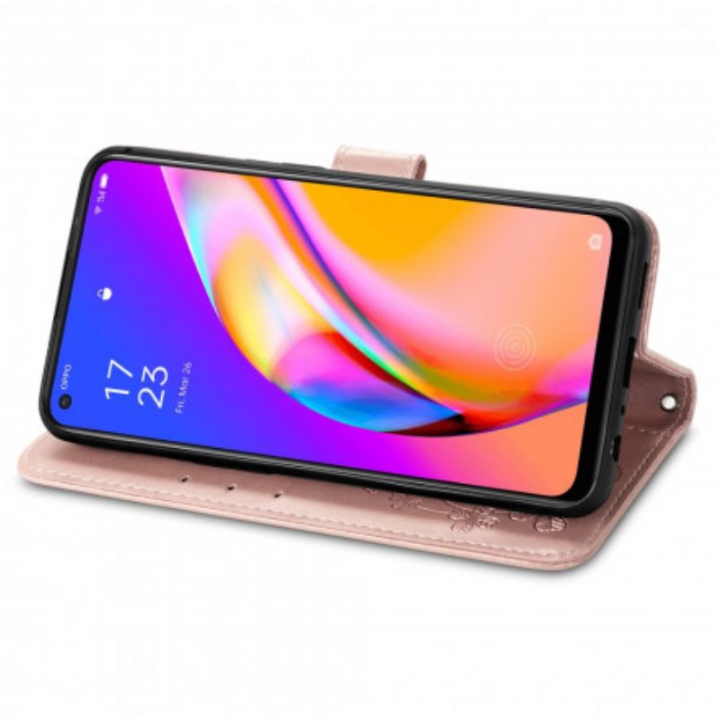 Etui Folio Do Oppo A94 5g CZterolistna Koniczyna