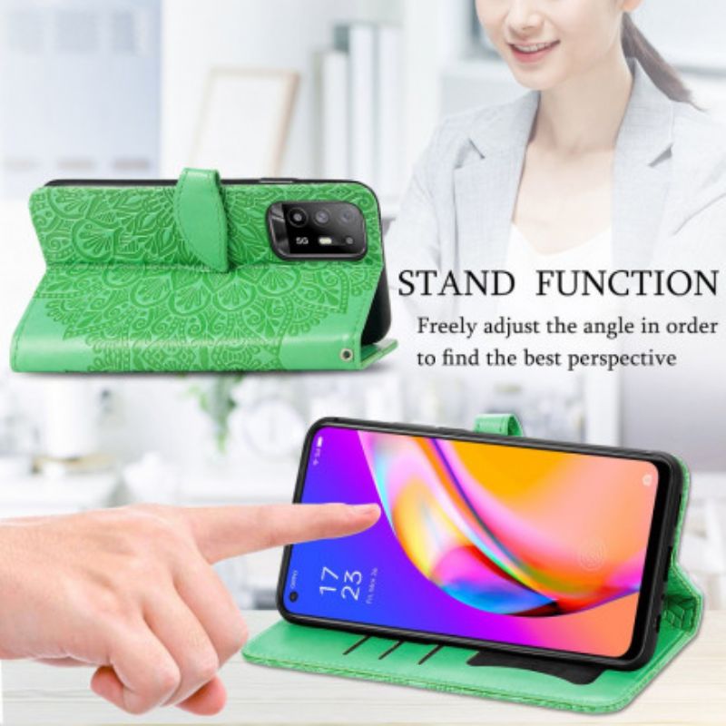 Etui Folio Do Oppo A94 5g Plemienne Liście