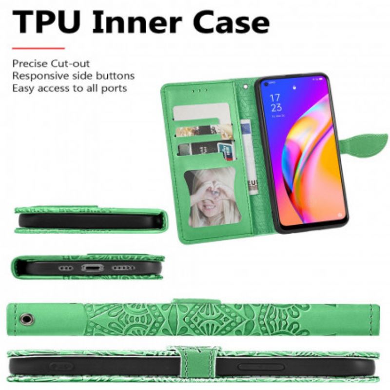 Etui Folio Do Oppo A94 5g Plemienne Liście