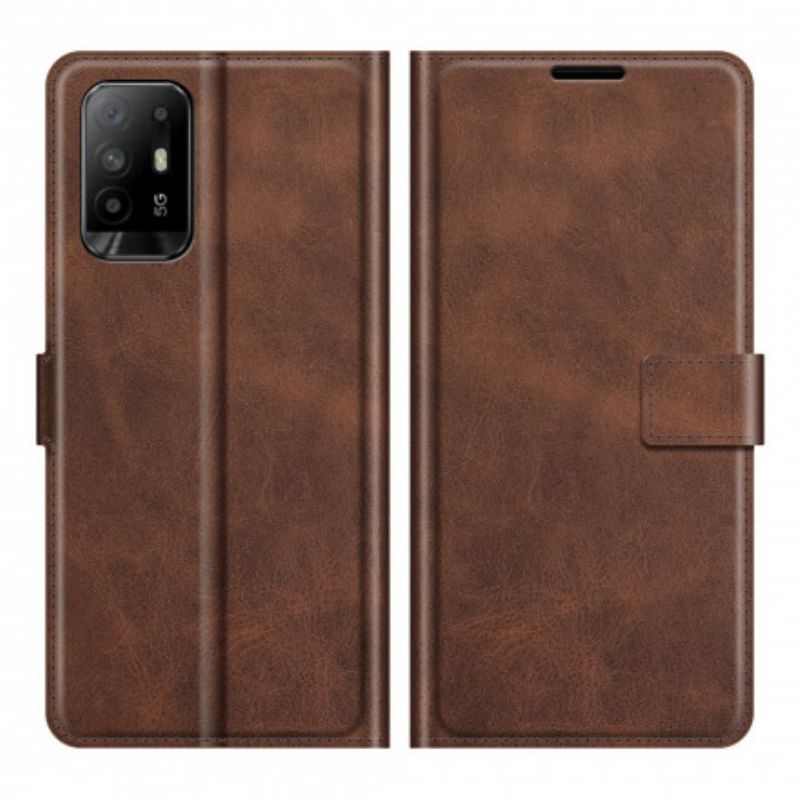 Etui Folio Do Oppo A94 5g Slim Ekstremalny Efekt Skóry