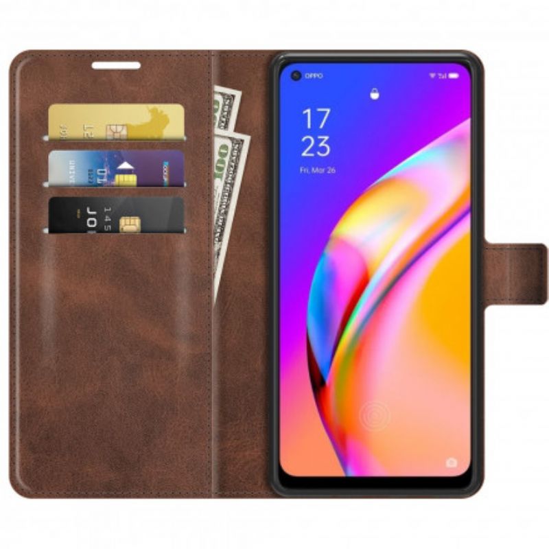 Etui Folio Do Oppo A94 5g Slim Ekstremalny Efekt Skóry