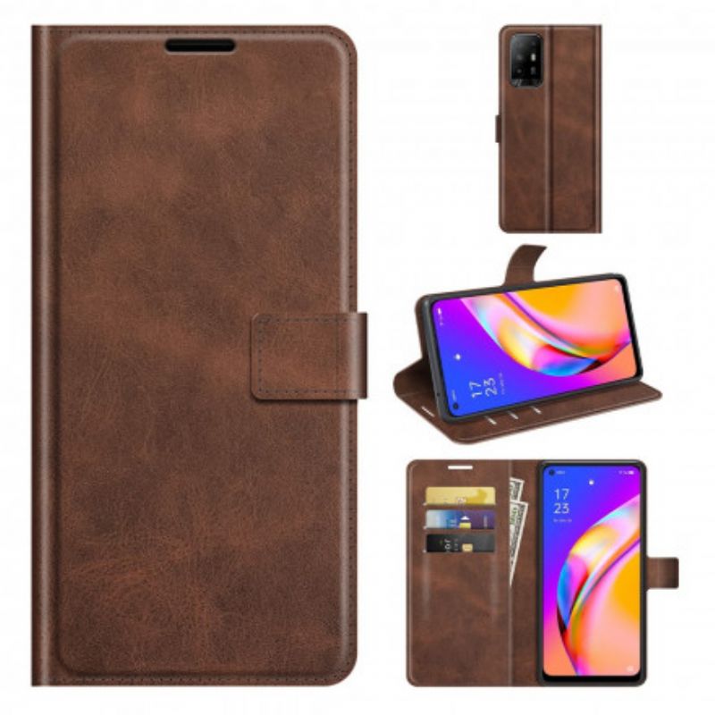 Etui Folio Do Oppo A94 5g Slim Ekstremalny Efekt Skóry