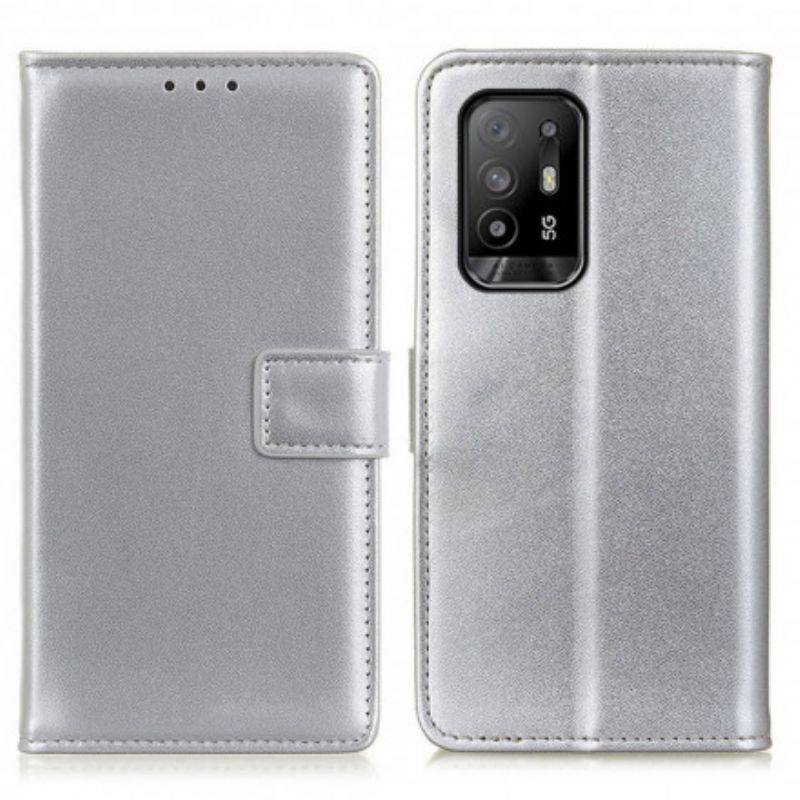 Etui Folio Do Oppo A94 5g Zwykła Sztuczna Skóra