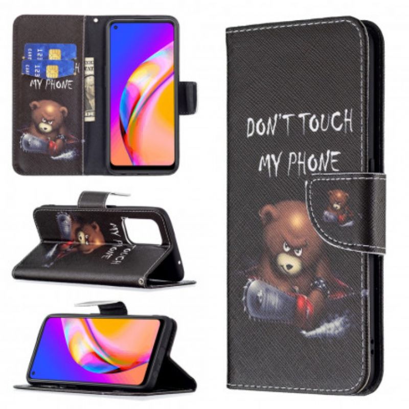 Etui Folio Oppo A94 5g Niebezpieczny Niedźwiedź Etui Ochronne