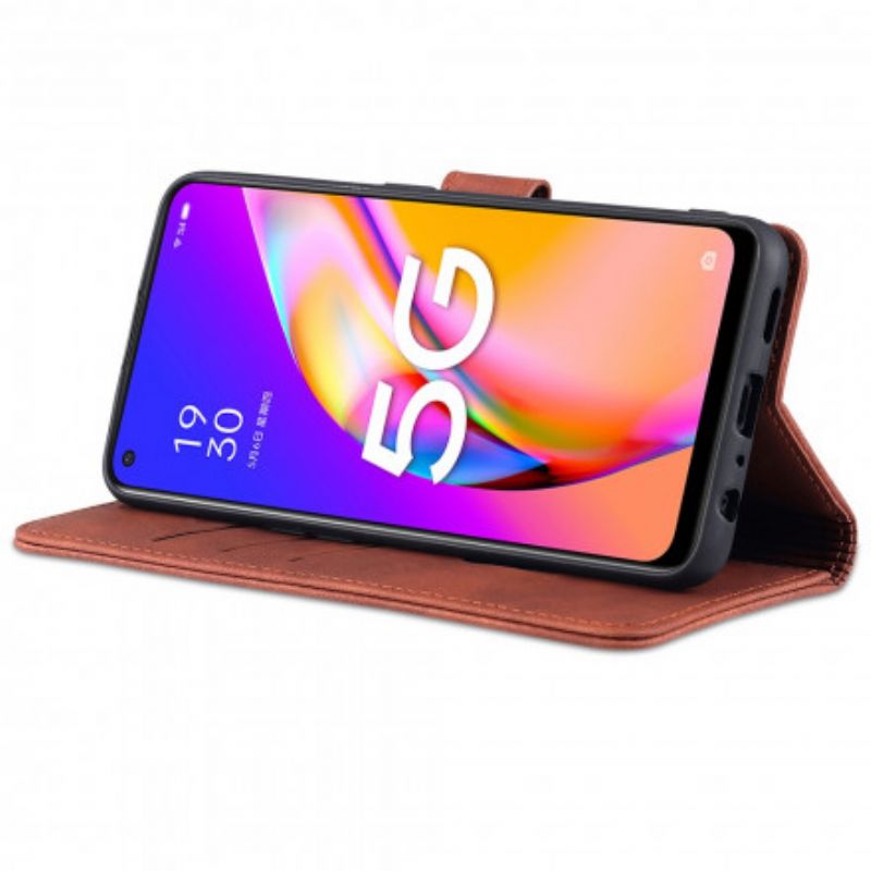 Obudowa Oppo A94 5g Etui Na Telefon Azns Efekt Skóry