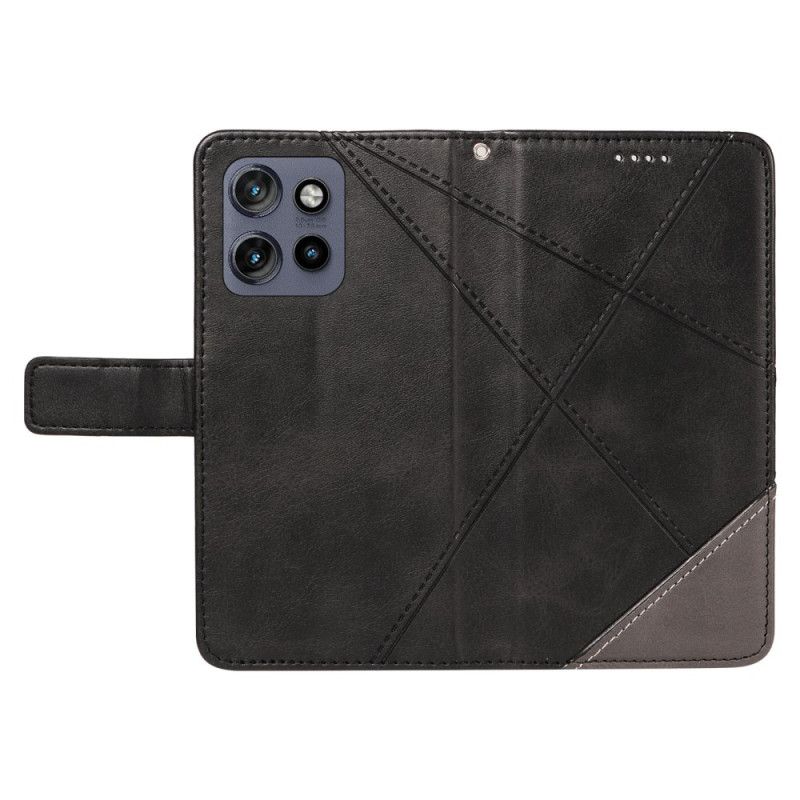 Etui Folio Do Motorola Edge 50 Neo Linie Dwukolorowe