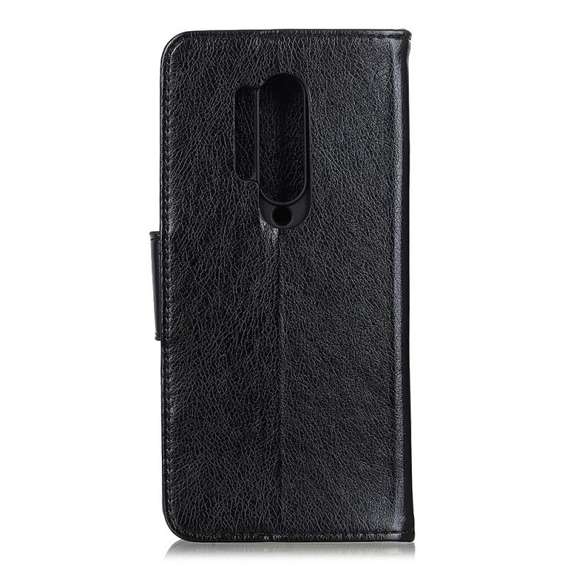 Etui Folio OnePlus 8 Pro Czarny Dwoina Ze Skóry Nappa