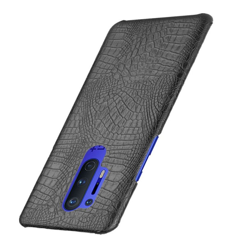 Etui OnePlus 8 Pro Czarny Efekt Skóry Krokodyla