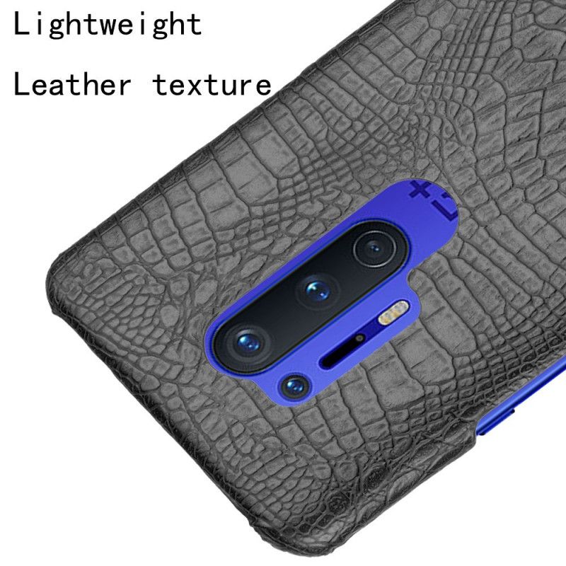 Etui OnePlus 8 Pro Czarny Efekt Skóry Krokodyla