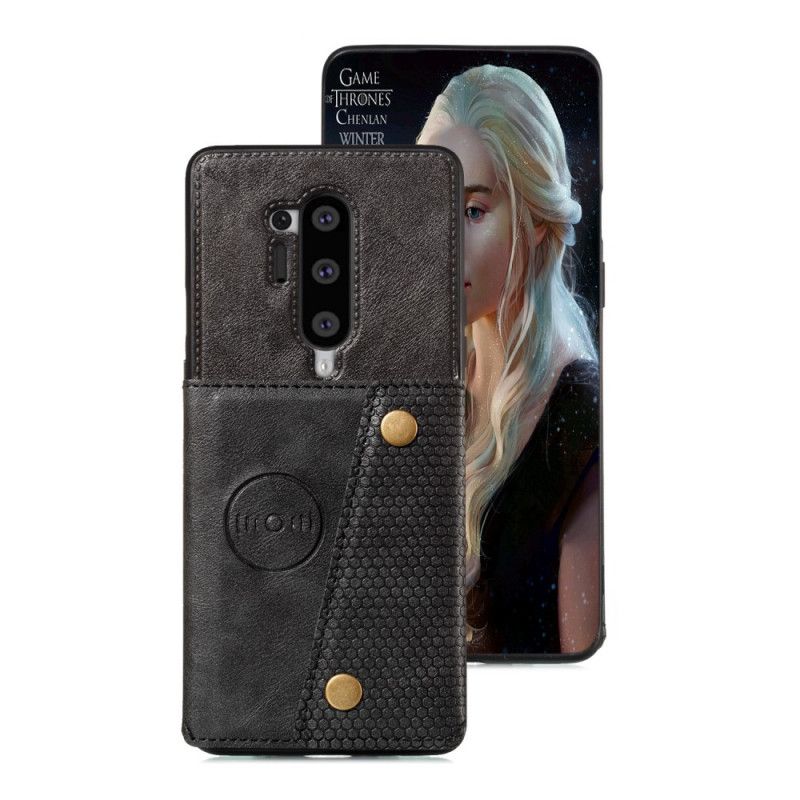 Etui OnePlus 8 Pro Czarny Portfel Zatrzaskowy Etui Ochronne