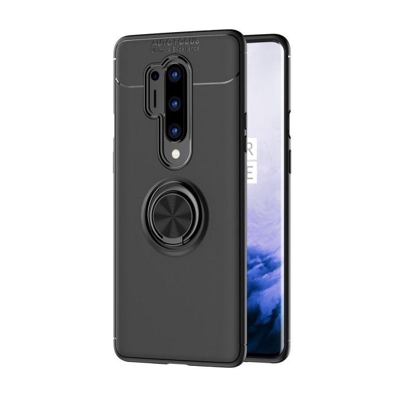 Etui OnePlus 8 Pro Czerwony Czarny Obrotowy Pierścień Etui Ochronne