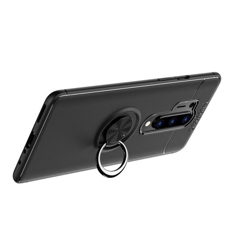 Etui OnePlus 8 Pro Czerwony Czarny Obrotowy Pierścień Etui Ochronne