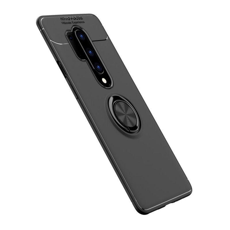 Etui OnePlus 8 Pro Czerwony Czarny Obrotowy Pierścień Etui Ochronne