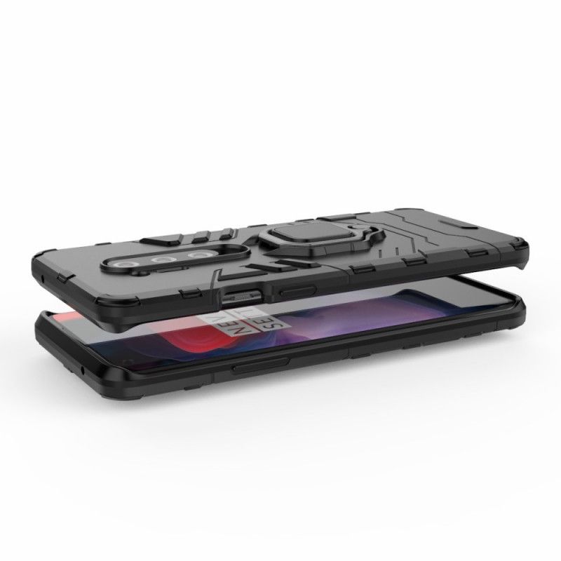 Etui OnePlus 8 Pro Czerwony Czarny Pierścień Oporowy