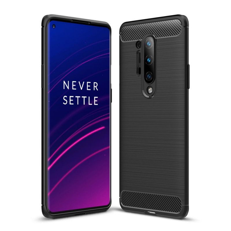 Etui OnePlus 8 Pro Czerwony Czarny Szczotkowane Włókno Węglowe Etui Ochronne