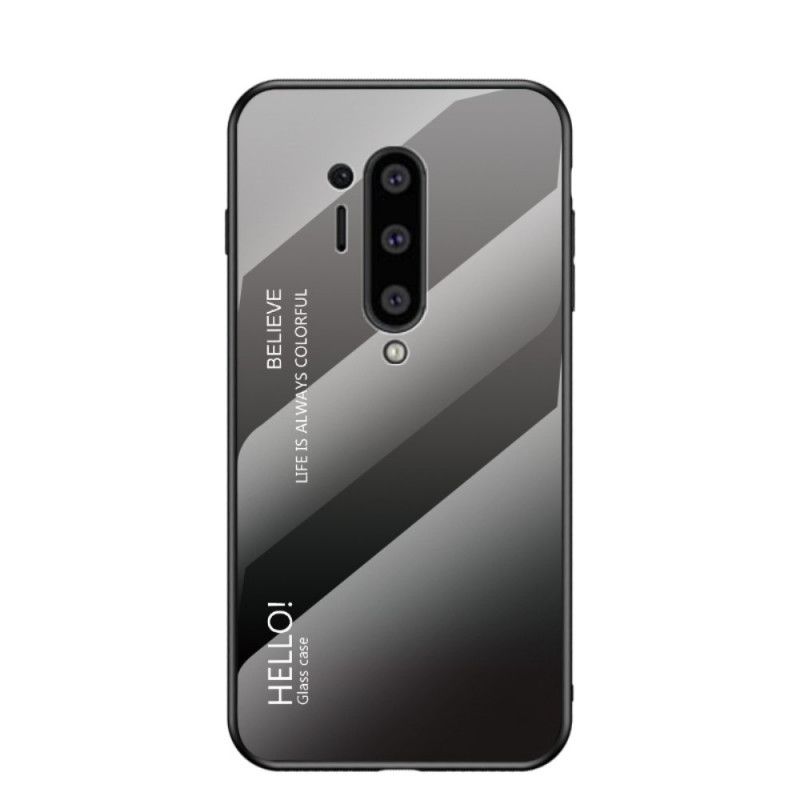 Etui OnePlus 8 Pro Fioletowy Czarny Witam Szkło Hartowane