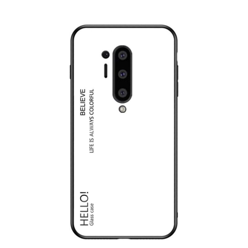 Etui OnePlus 8 Pro Fioletowy Czarny Witam Szkło Hartowane