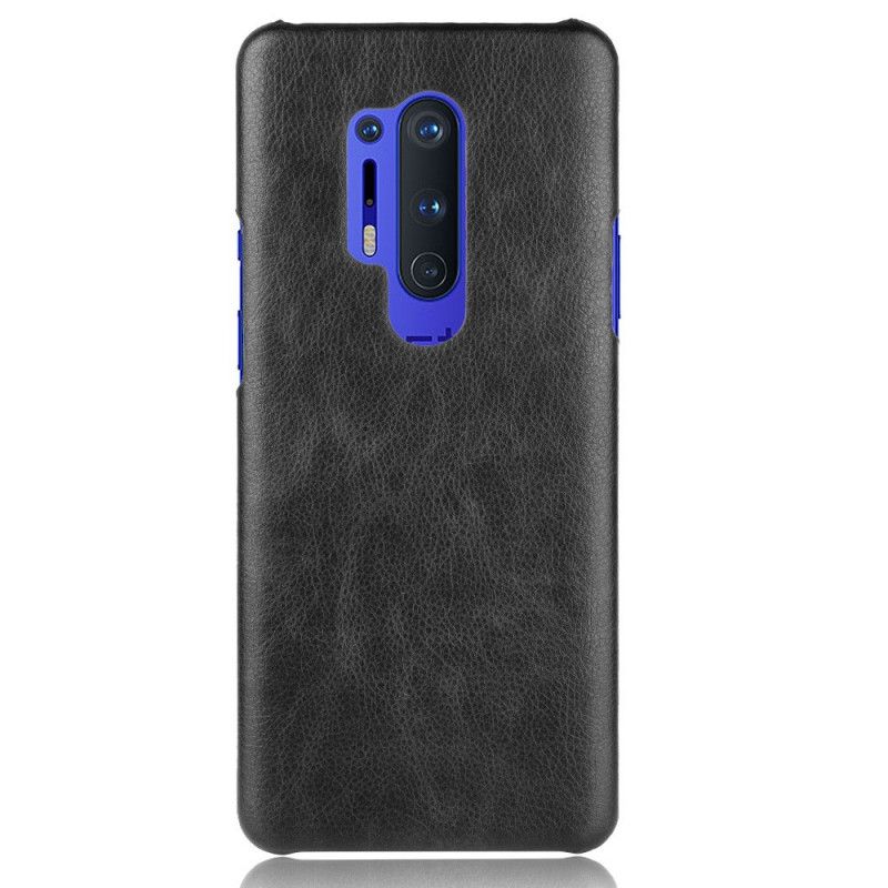 Futerały OnePlus 8 Pro Szary Czarny Etui na Telefon Performance Imitacja Skóry Liczi