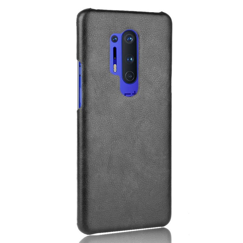 Futerały OnePlus 8 Pro Szary Czarny Etui na Telefon Performance Imitacja Skóry Liczi