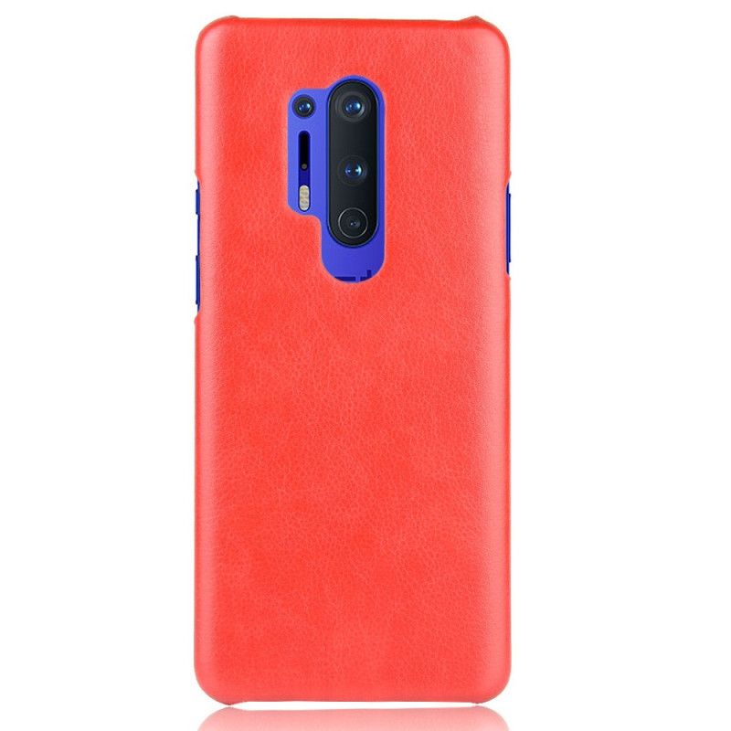 Futerały OnePlus 8 Pro Szary Czarny Etui na Telefon Performance Imitacja Skóry Liczi