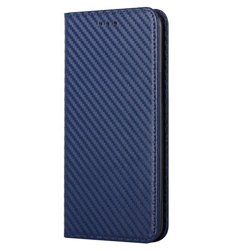 Etui Na Telefon do Samsung Galaxy S23 Plus 5G z Łańcuch Etui Folio Pasek W Stylu Włókna Węglowego