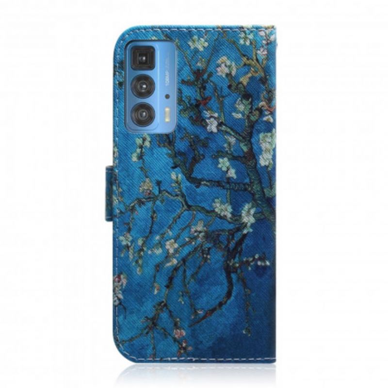 Etui Folio Do Motorola Edge 20 Pro Kwitnąca Gałąź Drzewa