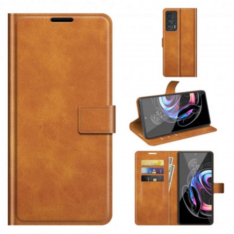 Etui Folio Do Motorola Edge 20 Pro Slim Ekstremalny Efekt Skóry