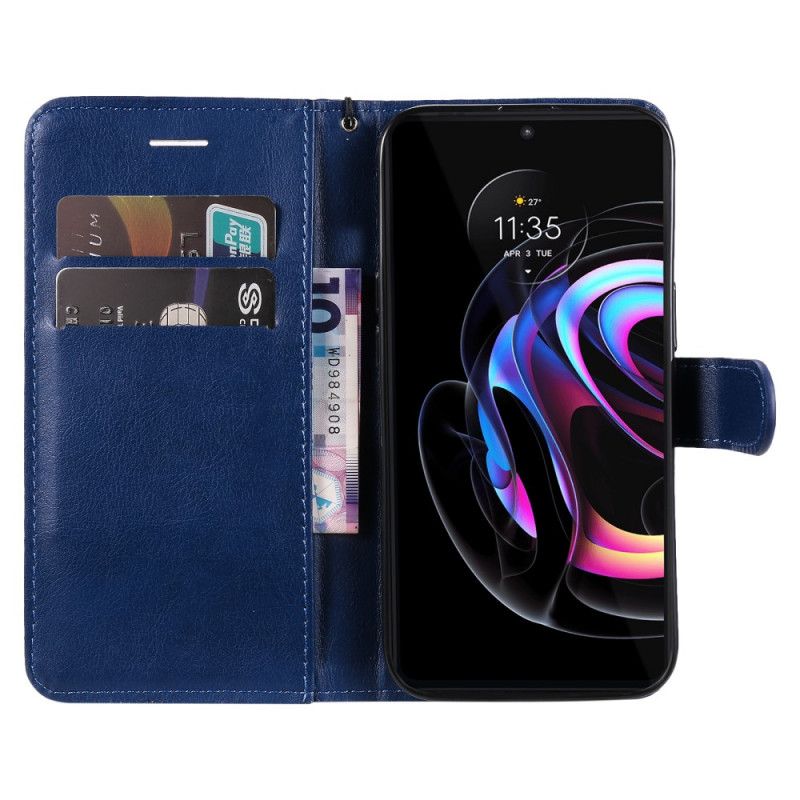 Etui Folio Do Motorola Edge 20 Pro Solid Color Series Strappy