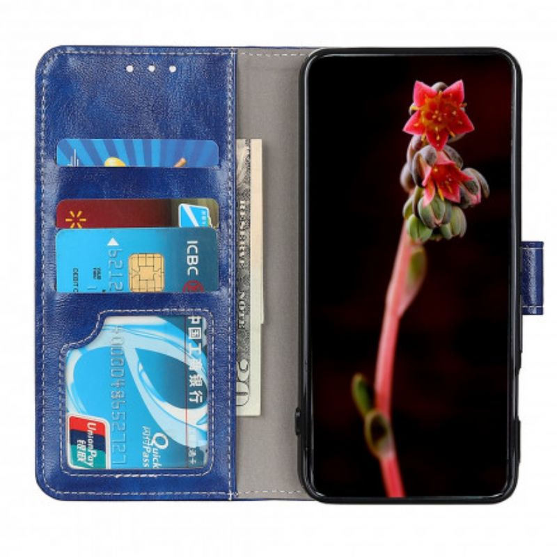 Etui Folio Motorola Edge 20 Pro Błyszczące I Widoczne Szwy Etui Ochronne