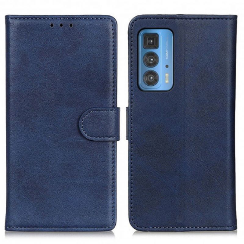 Etui Folio Motorola Edge 20 Pro Efekt Matowej Skóry Etui Ochronne