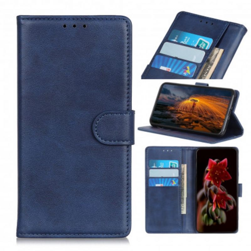 Etui Folio Motorola Edge 20 Pro Efekt Matowej Skóry Etui Ochronne